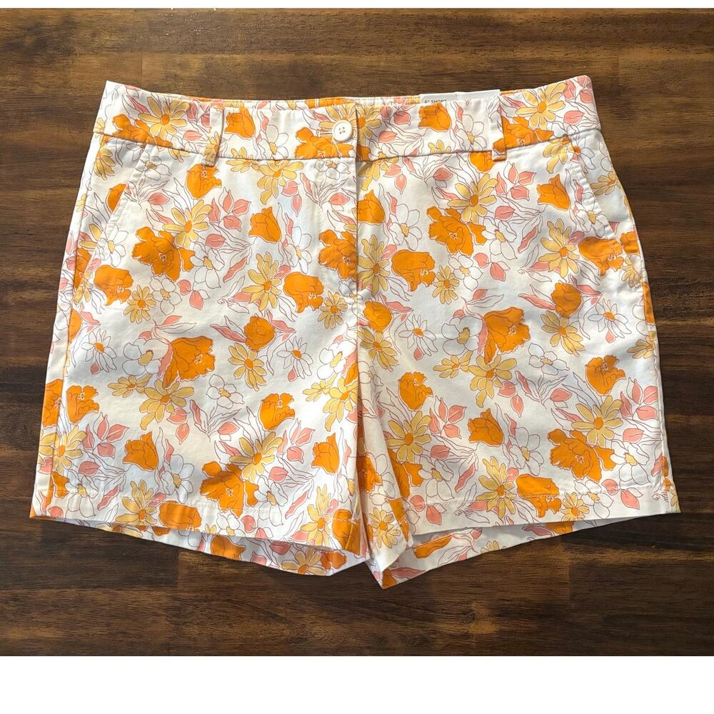 Ann Taylor Loft Size 12 Shorts 100% Cotton Chino Mid Rise 6" Inseam